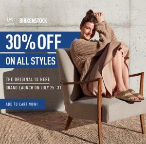 birkenstock lazada launch sale poster 1595404197