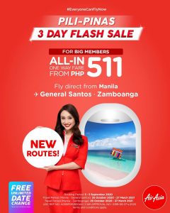 AirAsia - 3-Day Flash Sale: All-In One Way Fare From ₱511