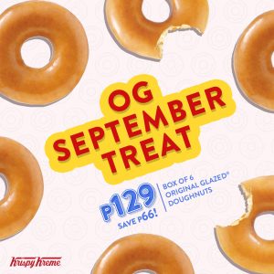 Krispy Kreme - OG September Treat: Box of 6 Original Glazed Doughnuts for ₱129 (Save ₱66)