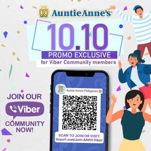 Auntie Anne's - 10.10 Deal: Special Pretzel Promo Exclusive to Viber Community Members