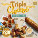 Auntie Anne's - Buy 2, Get 1 FREE on Triple Cheese Items for ₱220