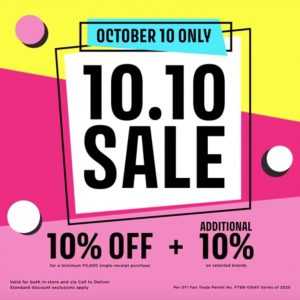 SM Aura Premier - 10.10 Sale: Get 10% Off + an Extra 10% on Select Brands 