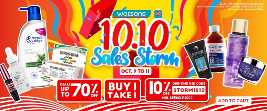 Watsons 10.10 SalesStorm