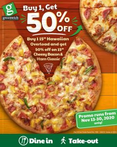 Greenwich - Buy 1, Get 1 at 50% Off Promo