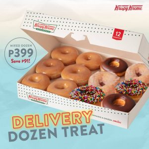 Krispy Kreme - Delivery Dozen Treat for ₱399 (Save ₱91)