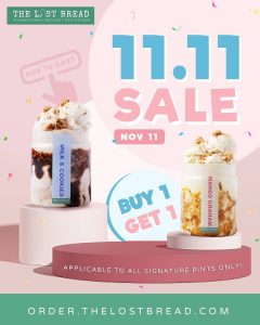 The Lost Bread - 11.11 Deal: Buy 1, Get 1 on Ice Cream Pints