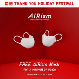 Uniqlo - FREE AIRism Mask for Every ₱3,000 Minimum Purchase