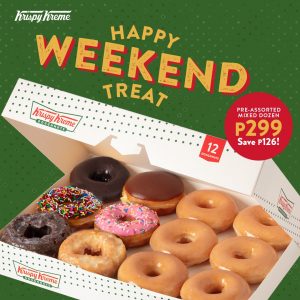 Krispy Kreme - Happy Weekend Treat: Pre-Assorted Mixed Dozen for ₱299 (Save ₱126)