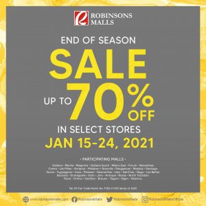 Robinsons Malls - End of Season Sale: Up to 70% Off in Select Stores