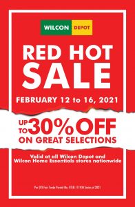 Wilcon Depot - Red Hot Sale: Get Up to 30% Off