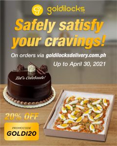 Goldilocks - Get 20% Off on Online Delivery Orders