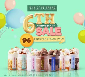 The Lost Bread - 6th Anniversary Sale: Ice Cream Pints for ₱6