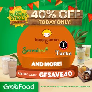 GrabFood - April 20 Summer Steals Bahaycation Promo: Get 40% Off