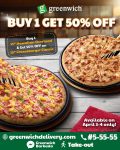 Greenwich - Buy 1 Get 50% Off Promo