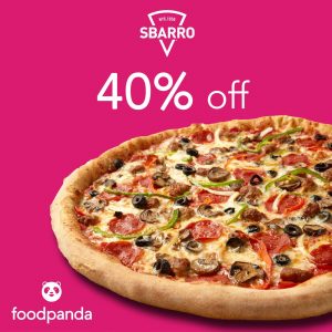 Sbarro - Get 40% Off via Foodpanda