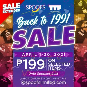 The Tshirt Project - Back to 1991 Sale Extended: ₱199 on Selected Items