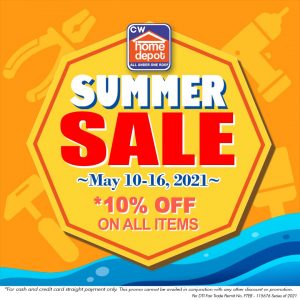 CW Home Depot - Summer Sale: Get 10% Off on All Items