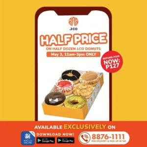 J.CO Donuts and Coffee - Half Price on Half Dozen Donuts via the SM Malls Online App