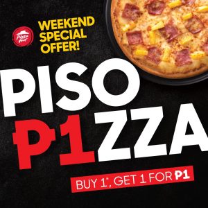 Pizza Hut - Piso Pizza: Buy 1 Get 1 for P1