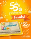 Goldilocks - 55th Anniversary Promo: Get P55 Off on Select Greeting Cakes
