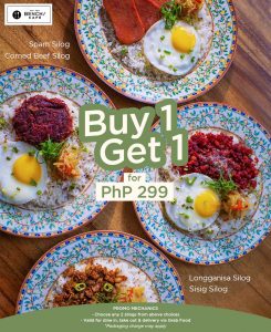 Bench Cafe - Buy 1 Get 1 Silog Meals for P299