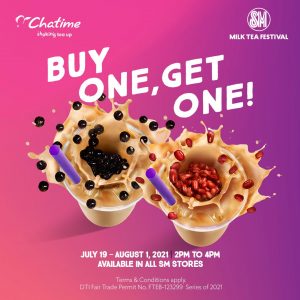 Chatime - SM Milk Tea Festival Buy One Get One Promo 