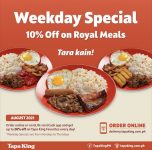 Tapa King - Weekday Special: Get 10% Off on Royal Meals