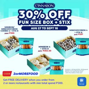 Cinnabon - 30% Off Promo via SM Malls Online Cinnabon - 30% Off Promo via SM Malls Online