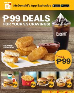 McDonald's - 9.9 Sale: P99 Deals via the McDonald's App