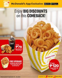 McDonald's - Get Up to P29 Off on Twister Fries via the McDonald's App 