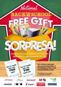 National Book Store Back To School FREE Gift Sorpresa