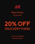 H&M - Black Friday Sale: Get 20% Off