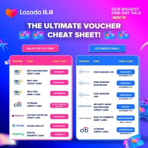 Lazada - 11.11 Cheat Sheet Lazada - 11.11 Cheat Sheet