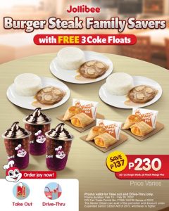 Jollibee - Get 3 FREE Coke Floats Promo