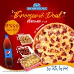 S&R New York Style Pizza - Threesome Deal for P999