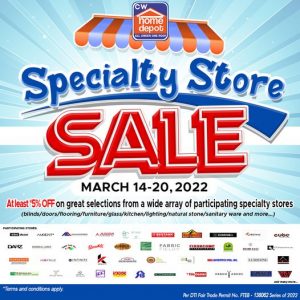 CW Home Depot - Specialty Store Sale