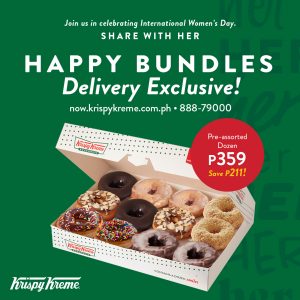 Krispy Kreme - International Women's Day Happy Bundles Delivery Promo Krispy Kreme - International Women's Day Happy Bundles Delivery Promo