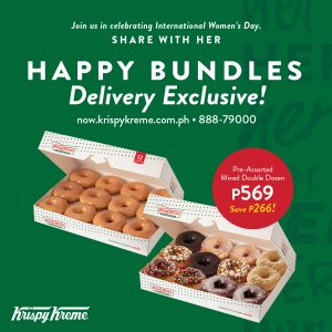 Krispy Kreme - International Women's Day Happy Bundles Delivery Promo Krispy Kreme - International Women's Day Happy Bundles Delivery Promo