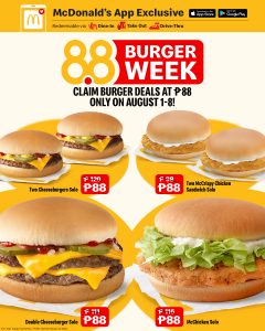 McDonald's - 8.8 Burger Week: Burger Deals at P88