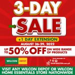 Wilcon Depot - August 3-Day Sale