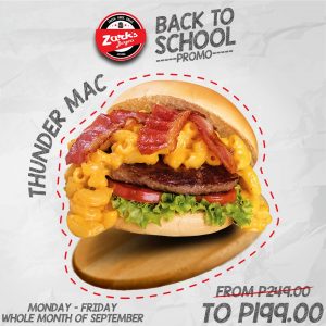 Zark's Burgers - Back To School Promo 2 Zark's Burgers - Back To School Promo