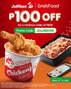 Jollibee - P100 Off GrabFood PayDay Promo