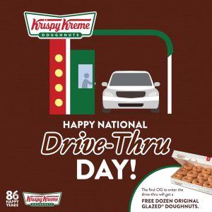 Krispy Kreme - National Drive-Thru Day Promo