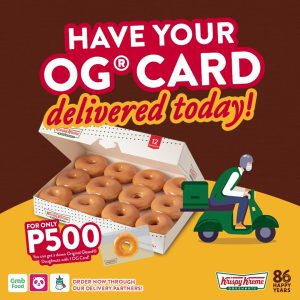 Krispy Kreme P500 OG Card and Original Glazed Doughnuts Promo