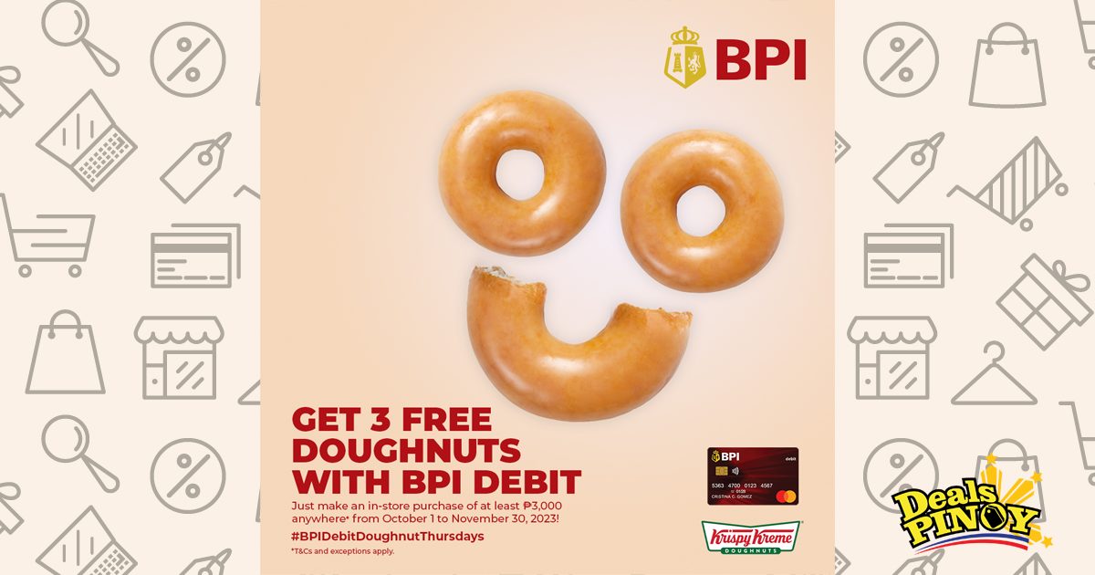 Krispy Kreme FREE Doughnuts BPI Promo | Deals Pinoy