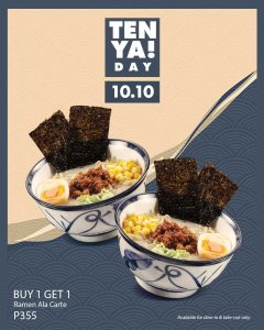 Tenya Day Buy 1 Get 1 Promo Tenya Day Buy 1 Get 1 Promo