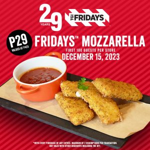 TGIFriday's 29th Anniversary Promo