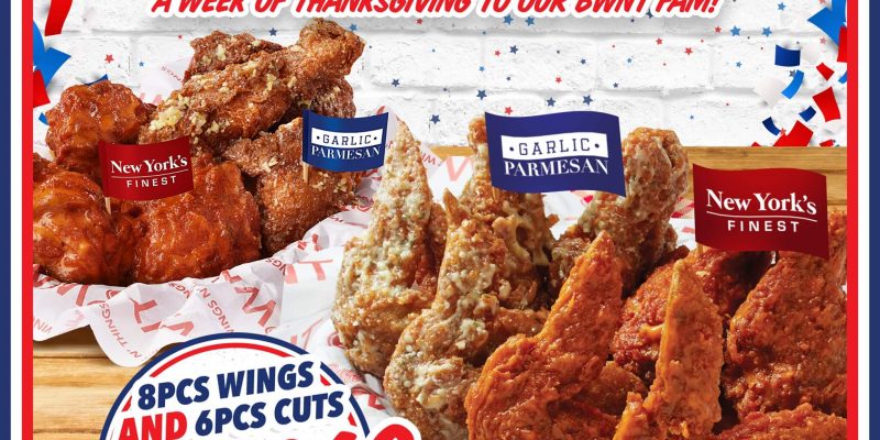 8 Pcs Wings and 6 Pcs Cuts for only ₱368 @ Buffalo’s Wings N’ Things