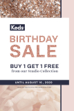 Birthday Sale: Buy 1, Get 1 FREE @ Keds