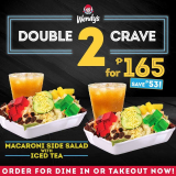 Double 2 Crave Promo for ₱165 @ Wendy’s